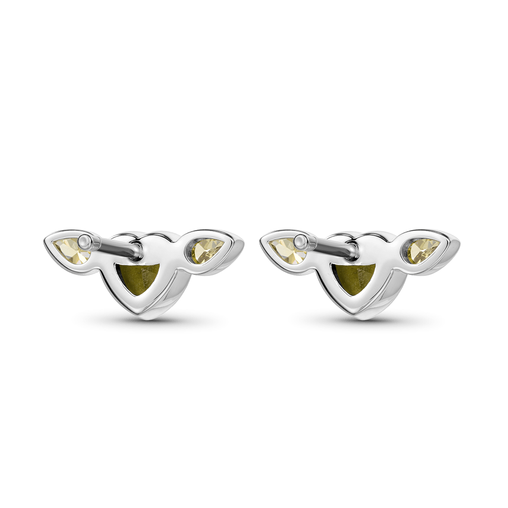 Gnoce Shinning Little Elf Three-stone Stud Earrings_4