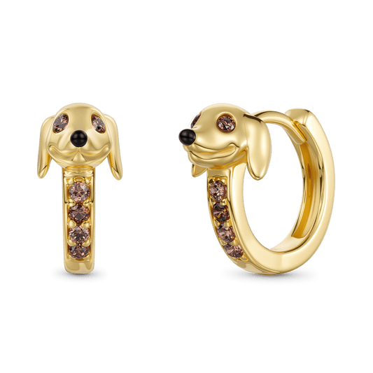 Gnoce Dachshund Huggie Hoop Earrings_1