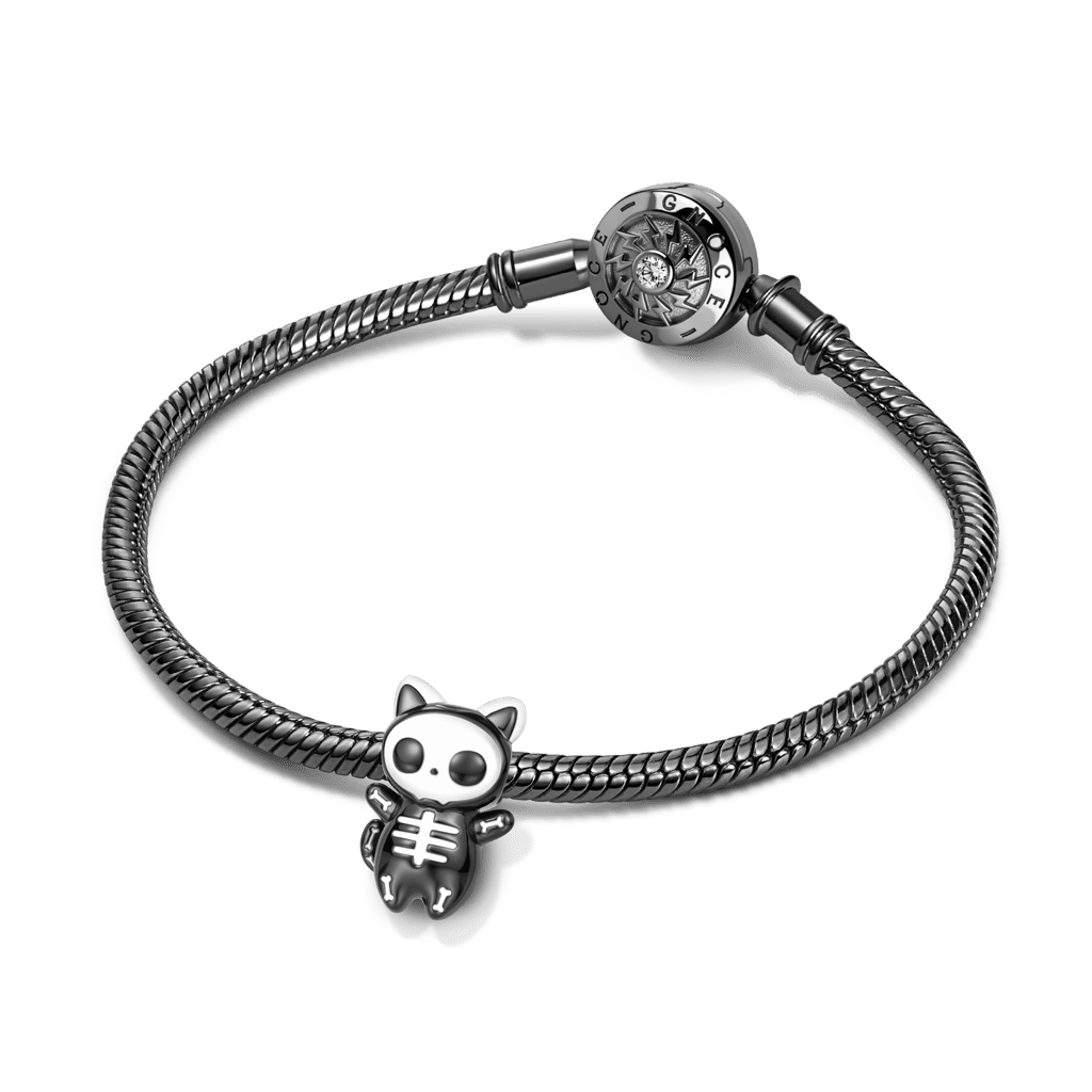 Gnoce Engravable Skull Cat Charm_3