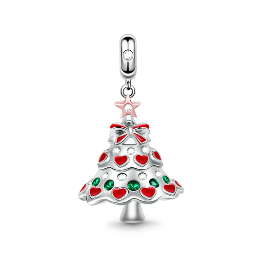 Gnoce "Happy Christmas" 925 Sterling Silver Christmas Tree Charm Pendant For Christmas Gift_1