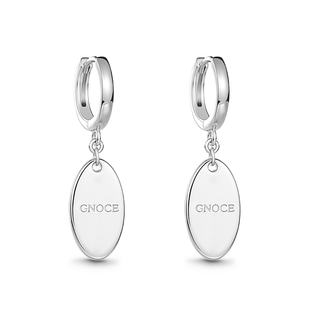 Gnoce Customized Letter Birthstone Flower Dangle Earrings_4
