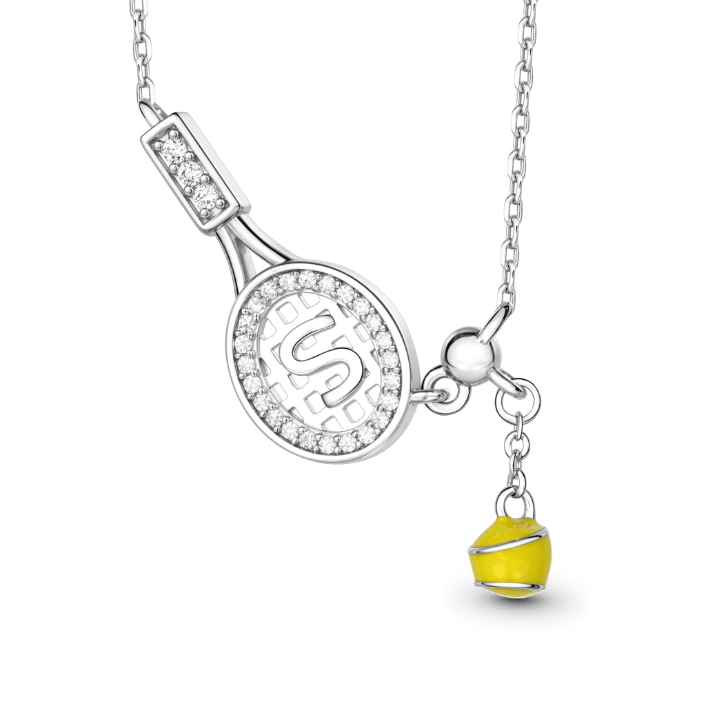 Gnoce Customized Letter Tennis Necklace_1