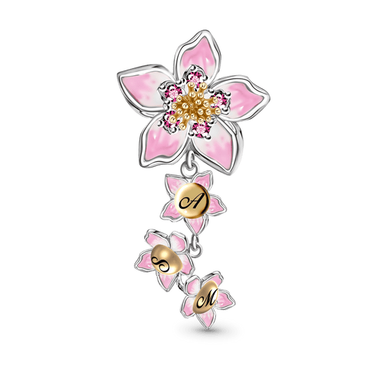 Gnoce Personalized Flower Mom with Babies Charm_1