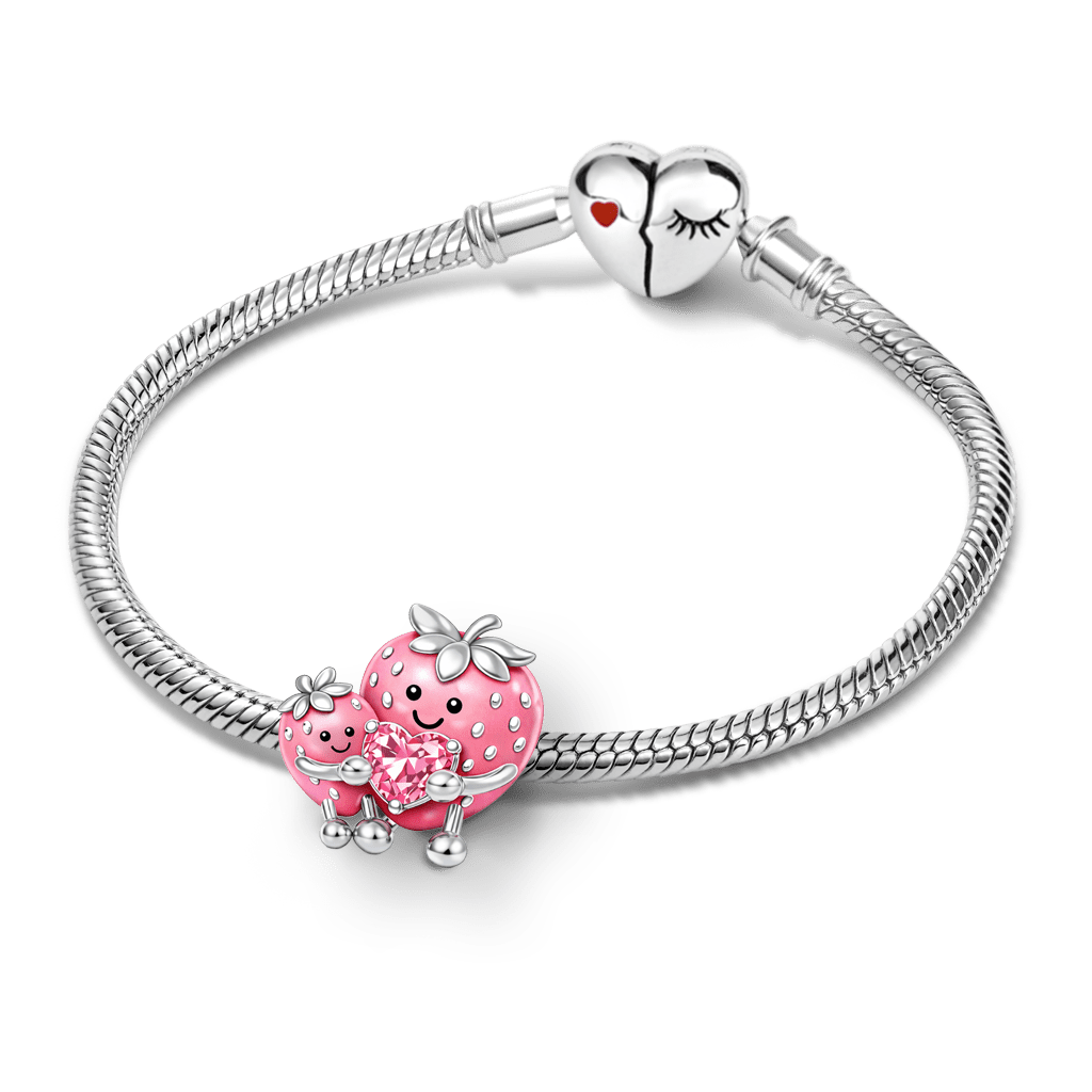 Gnoce Strawberry Mom Embrace Birthstone Charm_3