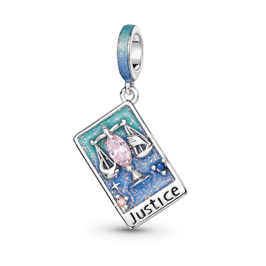 Gnoce Justice Tarot Glow-in-the-Dark Charm Platinum-plated Silver Blend_2
