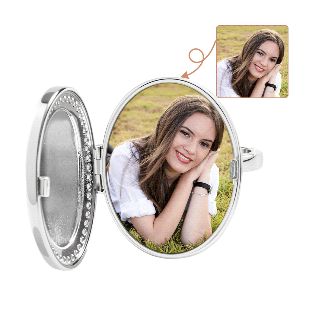 Gnoce Custom Photo Birthstone Ring with Personalized Engraving_1