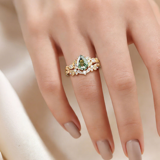 Nature's Embrace Pear-cut Leaf Ring_2