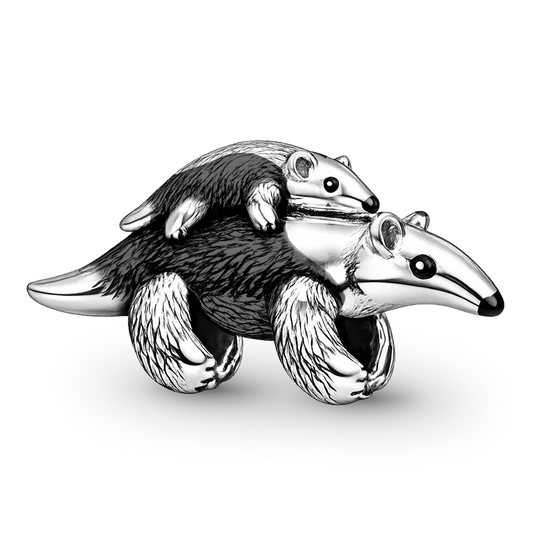 Gnoce Anteater Carrying Baby Charm Platinum-plated Silver Blend_1