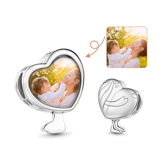 Gnoce Heartwarming Photo Charm Platinum-plated Silver Blend_1