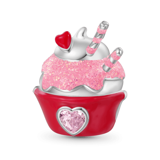Gnoce Mini Cake Dessert Charm Platinum-plated Silver Blend_1