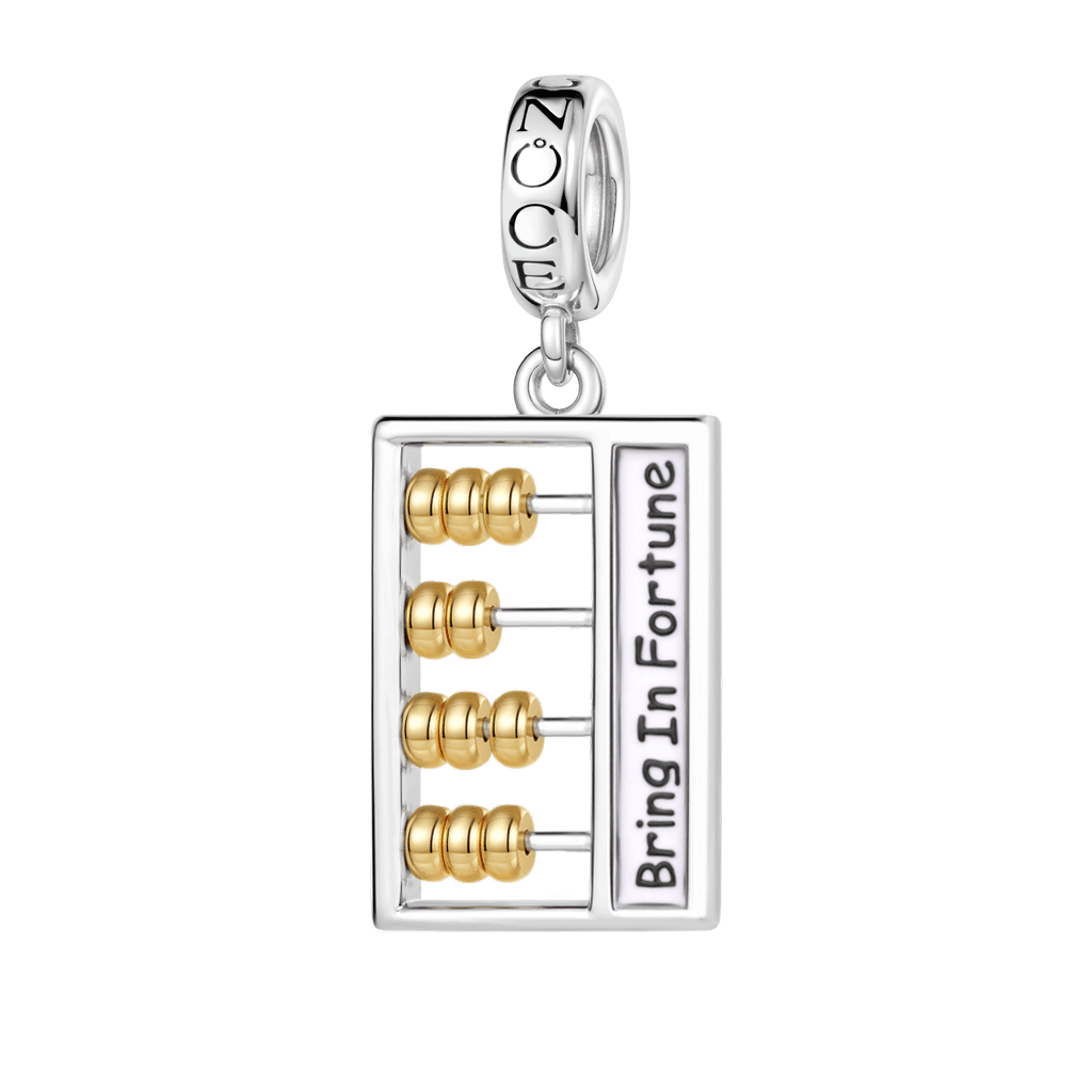 Gnoce Abacus Charm Platinum-plated Silver Blend_1