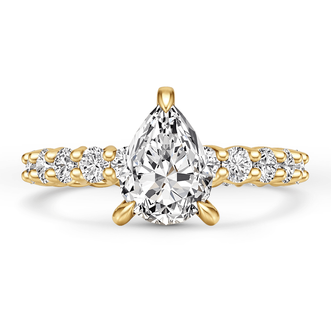 Gnoce Pear Cut Moissanite Diamond Ring_1