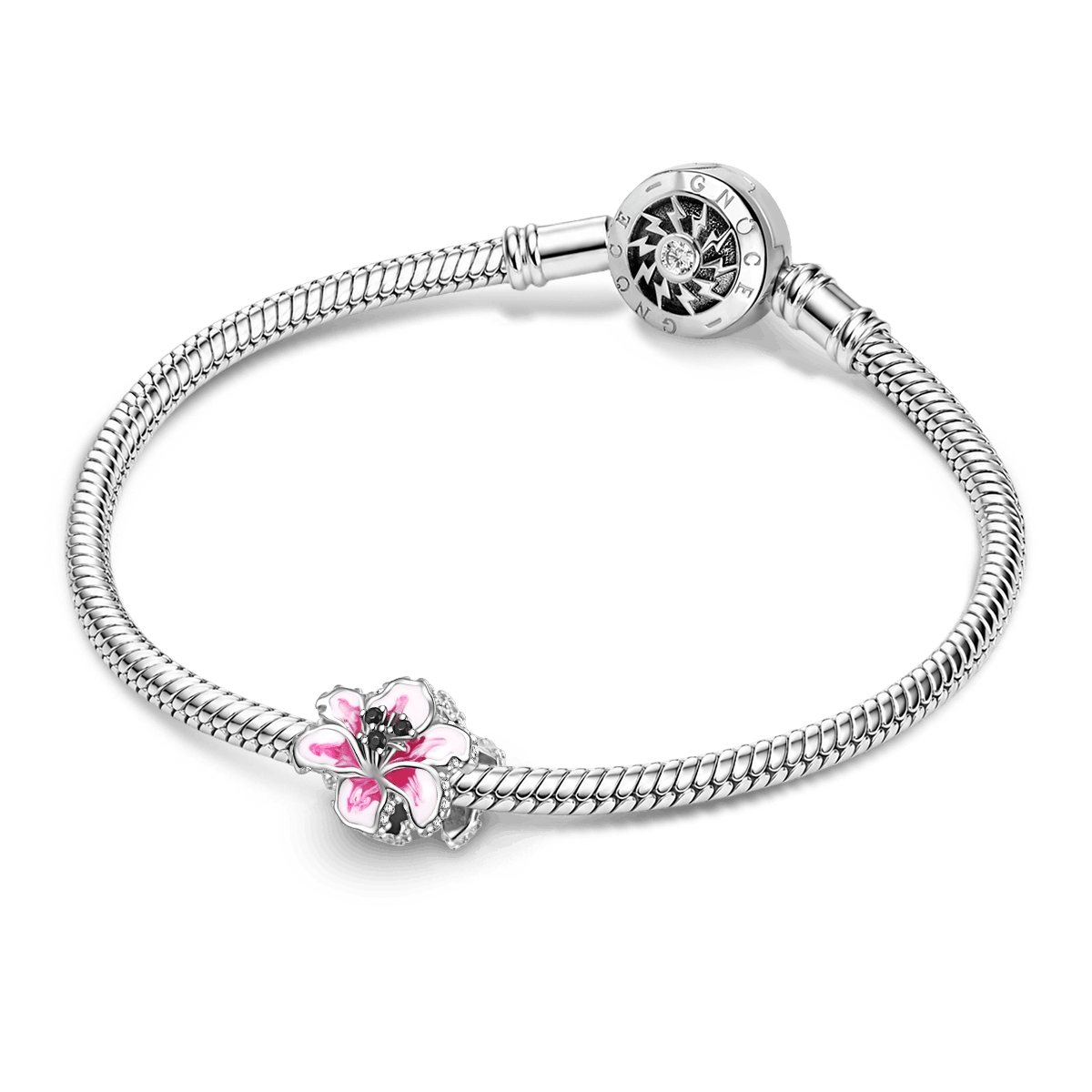 Gnoce Pink Lily Flower Charm_5