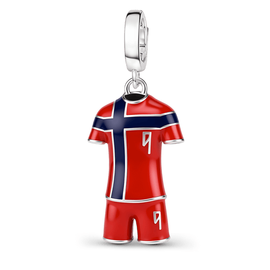 Gnoce Soccer Star Jerseys Charm Platinum-plated Silver Blend_1