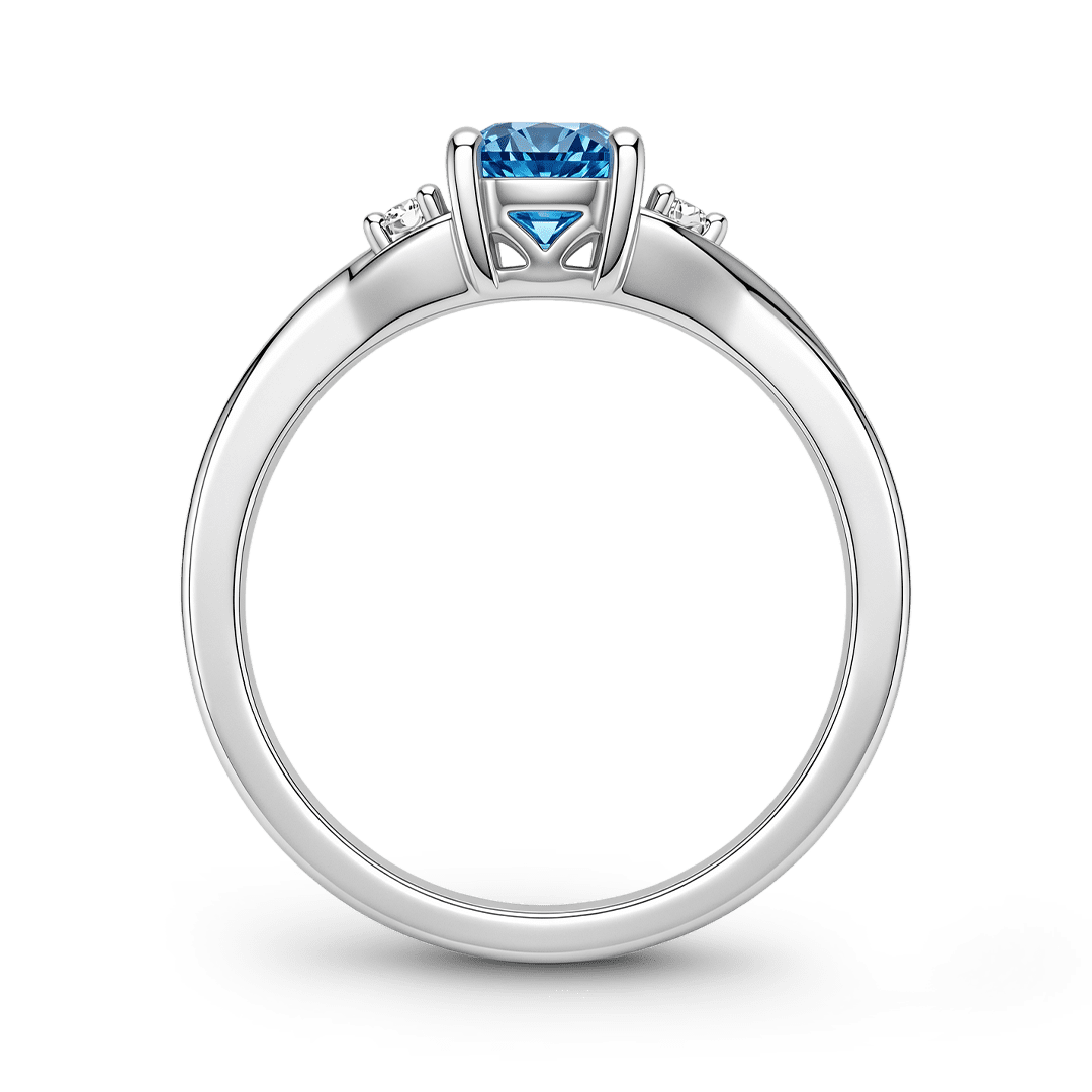 Gnoce Twisted Blue Round Cut Promise Ring_6