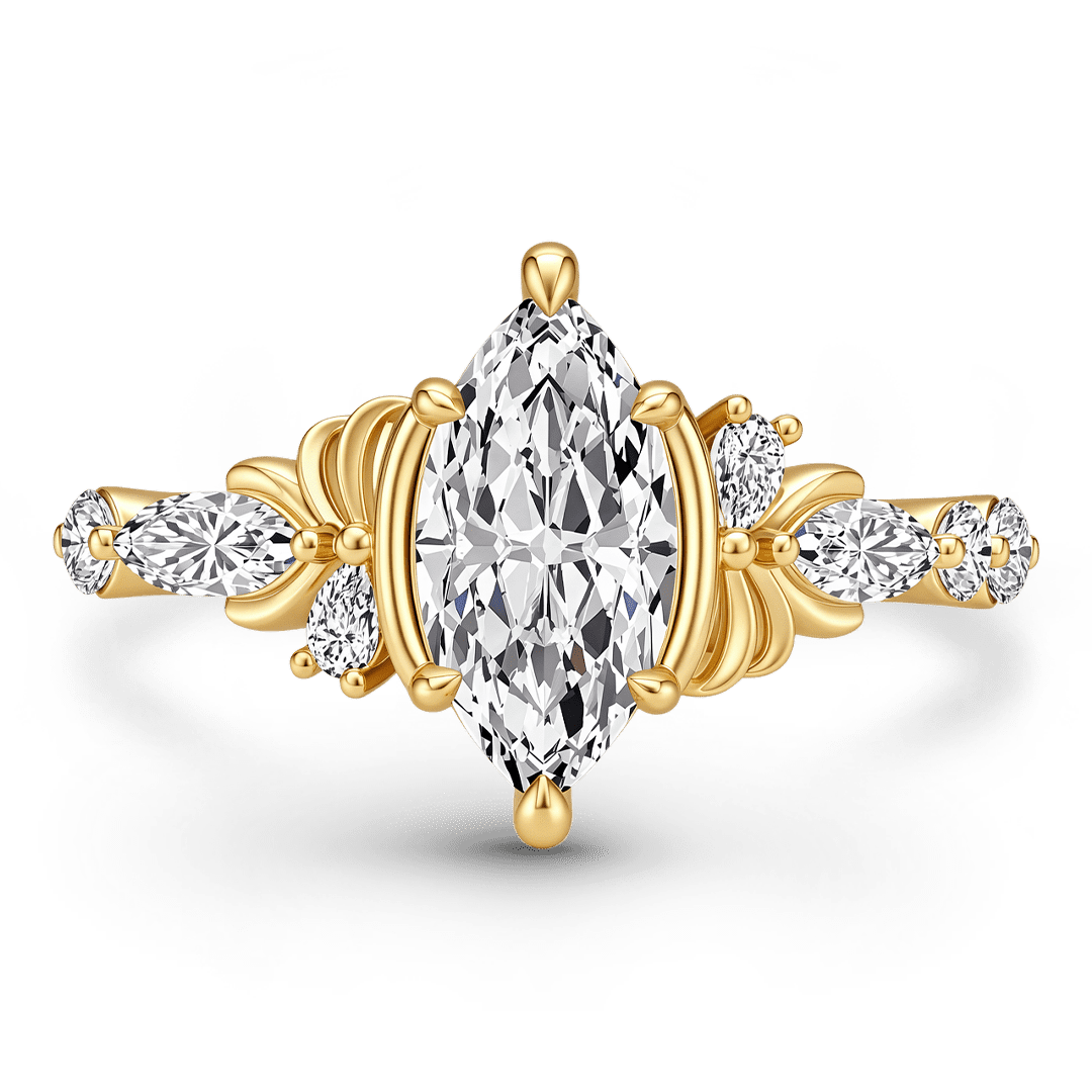 Gnoce Vintage Filigree Marquise-cut Engagement Ring_1