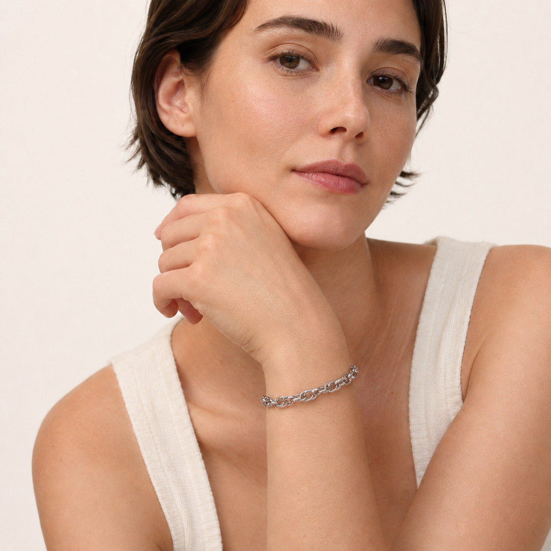 Gnoce Trendy Versatile Link Chain Bracelet_3