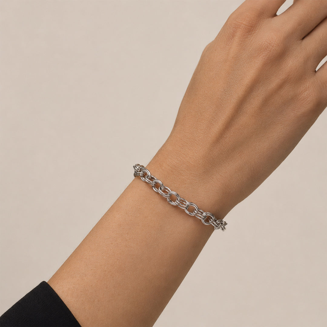 Gnoce Polished Rolo Chain Bracelet_2