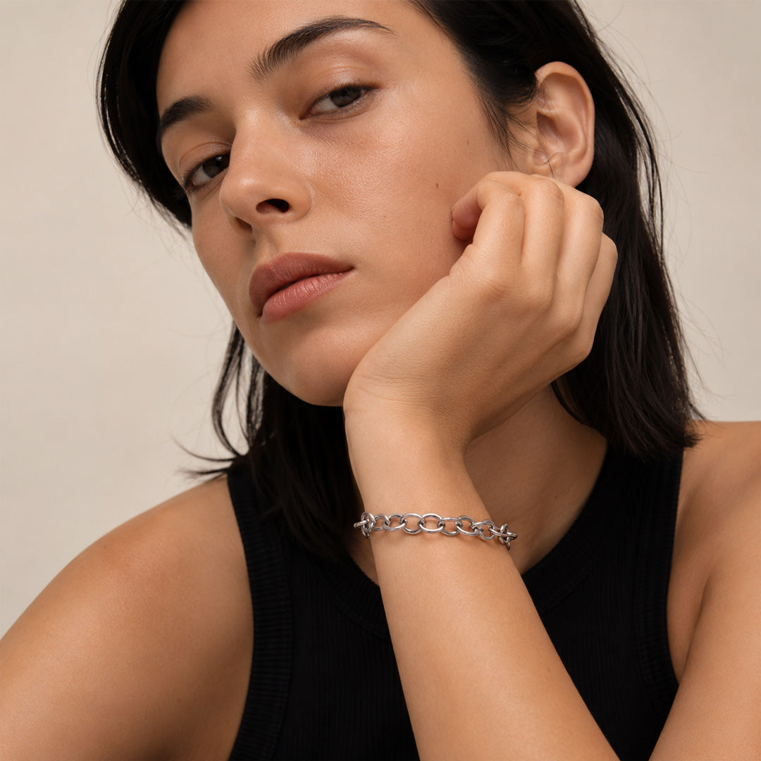 Gnoce Polished Oval Link Bracelet_3