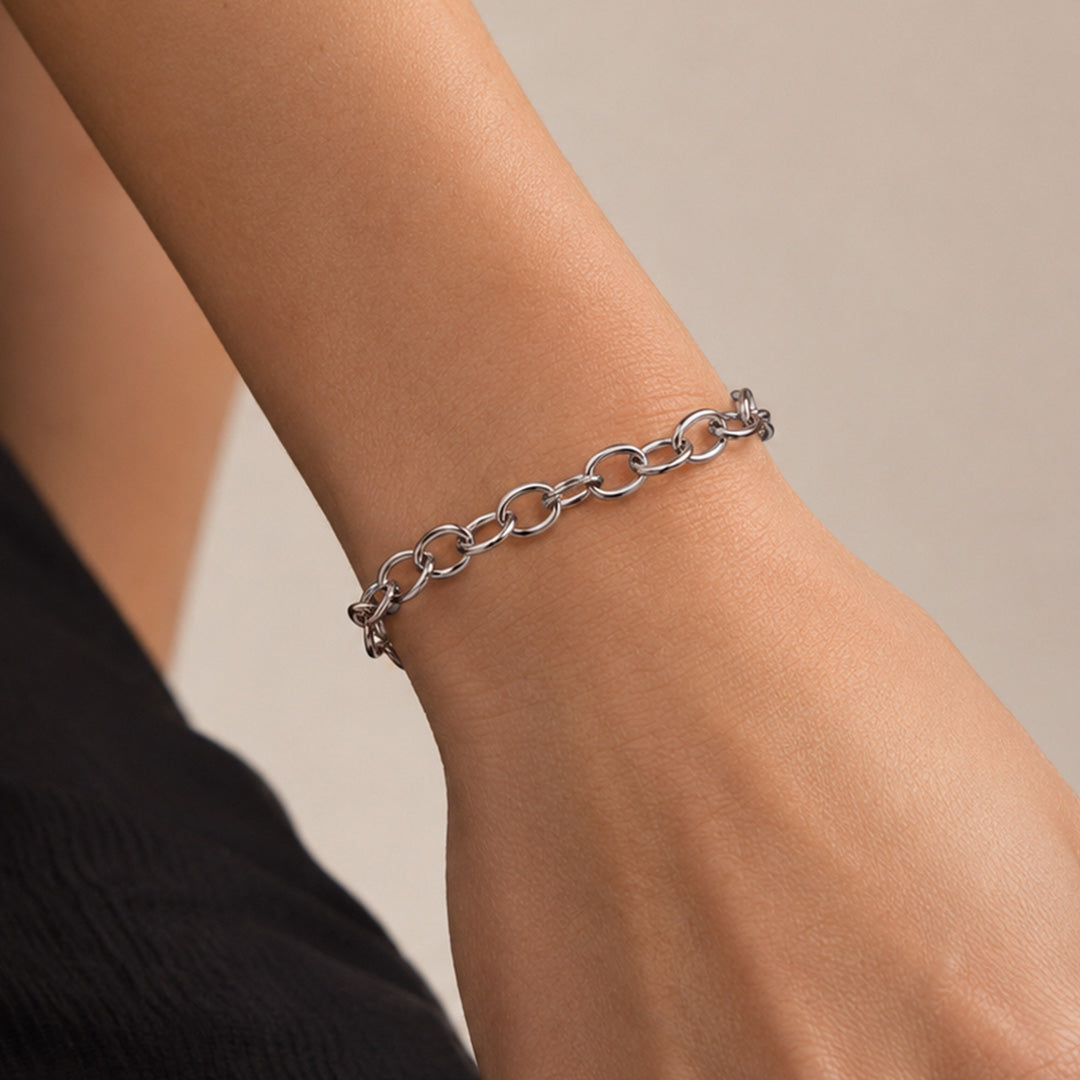 Gnoce Polished Oval Link Bracelet_2