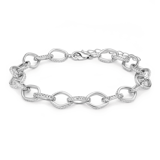 Gnoce Textured Link Extender Chain Bracelet_1
