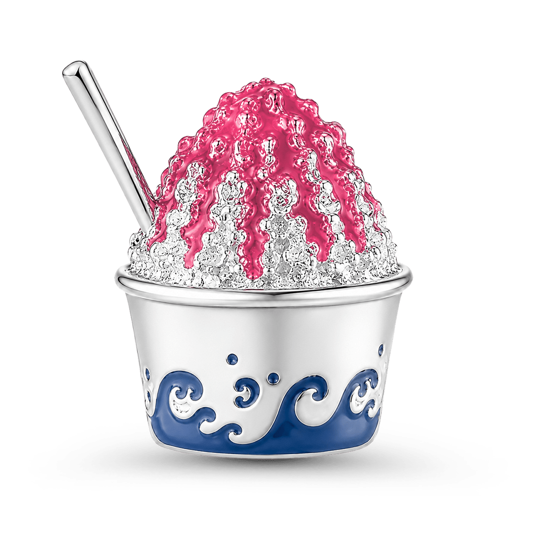 Gnoce Japanese Shaved Ice Charm Platinum-plated Silver Blend_6