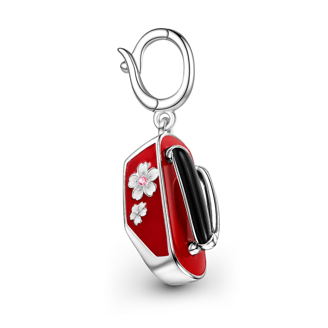 Gnoce Japanese Geta Charm Platinum-plated Silver Blend_6