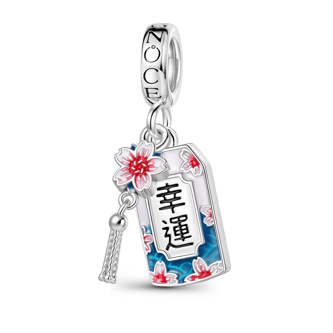 Gnoce Lucky Amulet Ukiyo-e Cherry Blossom Pendant Dangle Charm_1