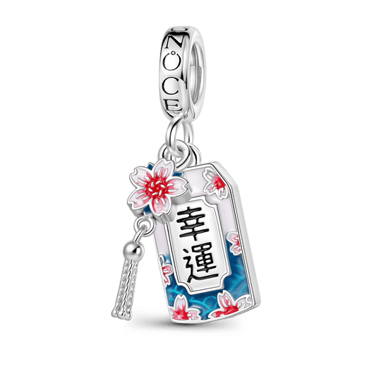 Gnoce Lucky Amulet Ukiyo-e Cherry Blossom Pendant Dangle Charm_1