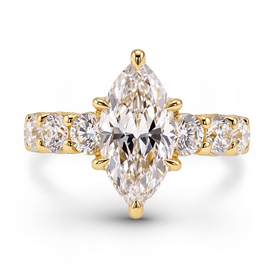 Gnoce Marquise Cut Moissanite Diamond Ring_1