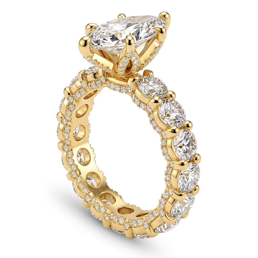 Gnoce Marquise Cut Moissanite Diamond Ring_4
