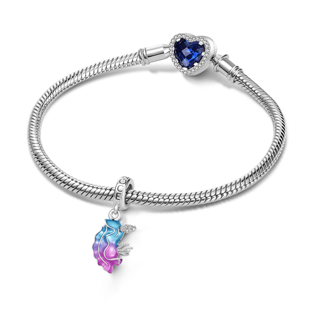 Gnoce Sea Slug Dangle Charm Platinum-plated Silver Blend_3