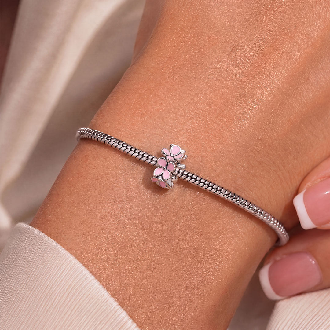 Gnoce Springtime Cherry Blossom Stopper Charm 925 Sterling Silver_2