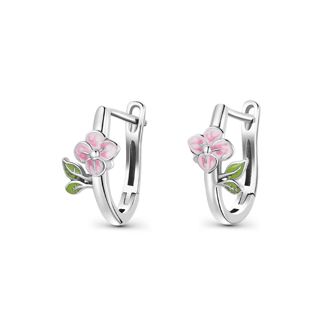 Gnoce Japanese Style Spring Cherry Blossom Earrings 925 Sterling Silver_1