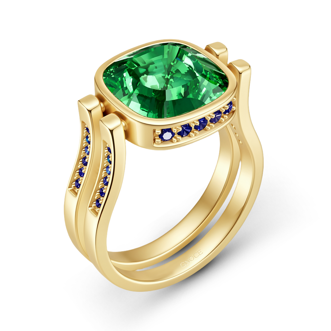 Gnoce Vintage Spinning Emerald Ring_4