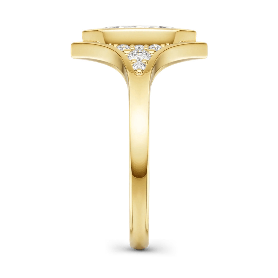Gnoce Marquise Cut Moissanite Halo Engagement Ring_5
