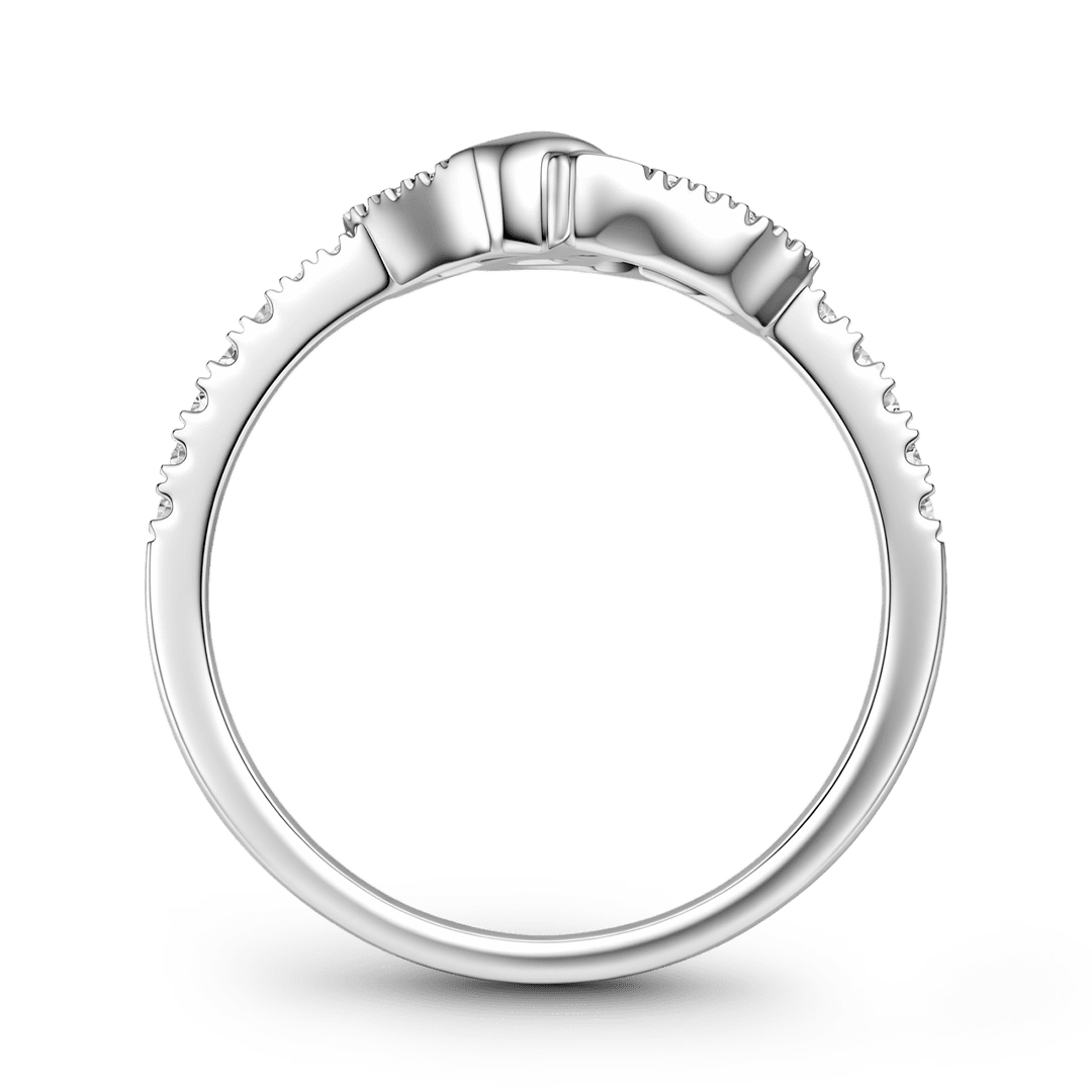 Gnoce Infinity HeartBand Ring Platinum-plated Silver Blend_5