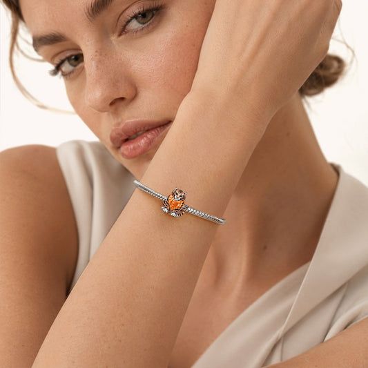 Gnoce Be Fierce Tiger Charm Bead Platinum-plated Silver Blend_2