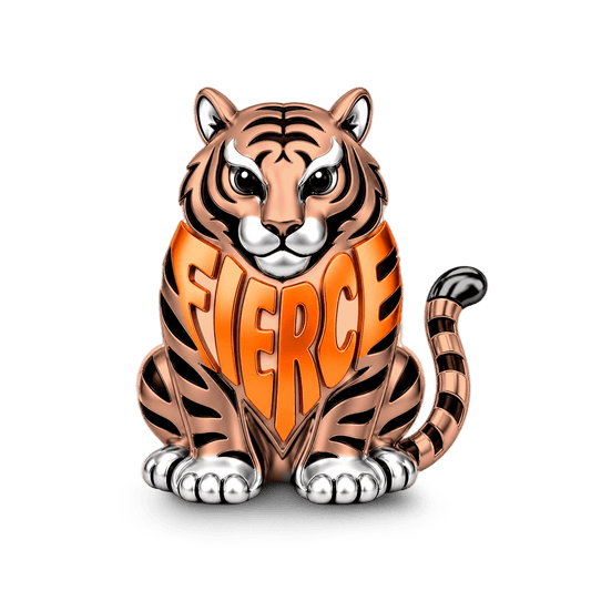Gnoce Be Fierce Tiger Charm Bead Platinum-plated Silver Blend_1