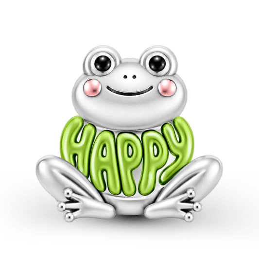 Gnoce Choose Joy Frog Charm Bead Platinum-plated Silver Blend_1
