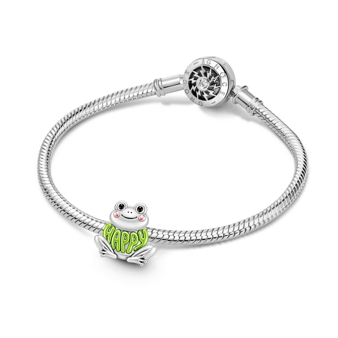 Gnoce Choose Joy Frog Charm Bead Platinum-plated Silver Blend_3