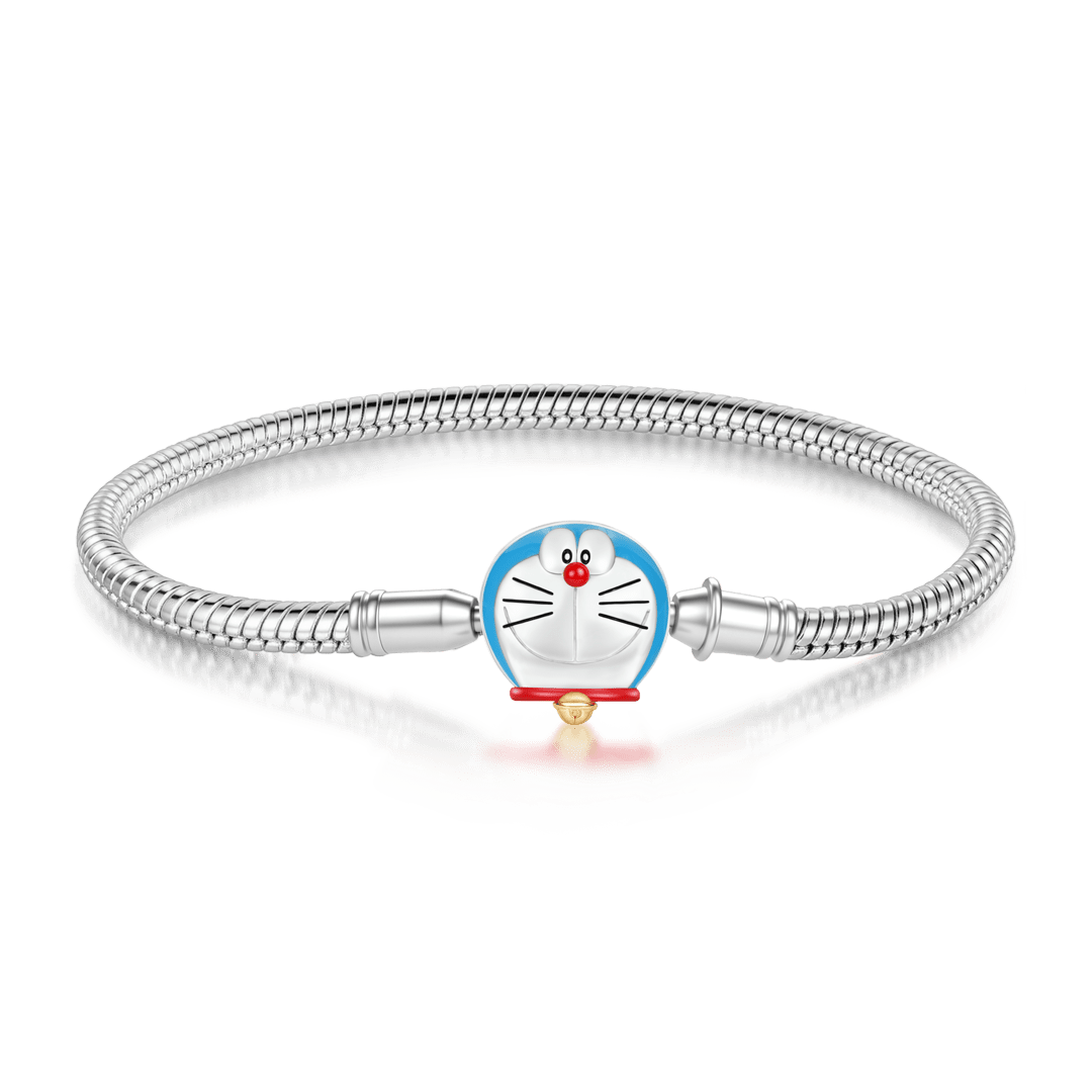 Gnoce Doraemon Head Snake Chain Bracelet_1