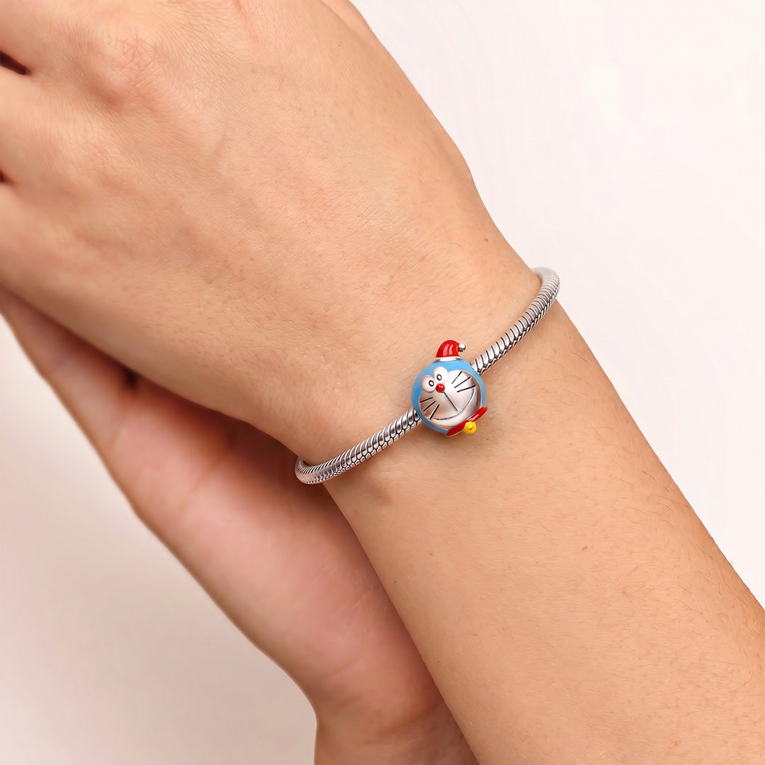 Gnoce Doraemon Christmas Head Charm Bead_2