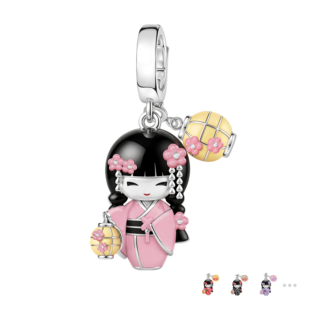 Gnoce Glow-in-the-Dark Japanese Kimono Geisha Charm_1