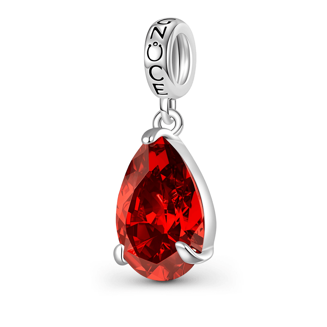 Gnoce Pear-cut Birthstone Personalized Pendant Dangle Charm_1