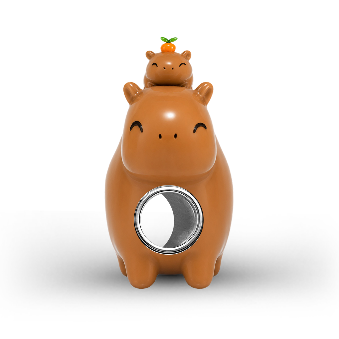 Gnoce Capybara Family Charm Bead Platinum‑plated Silver Blend_5
