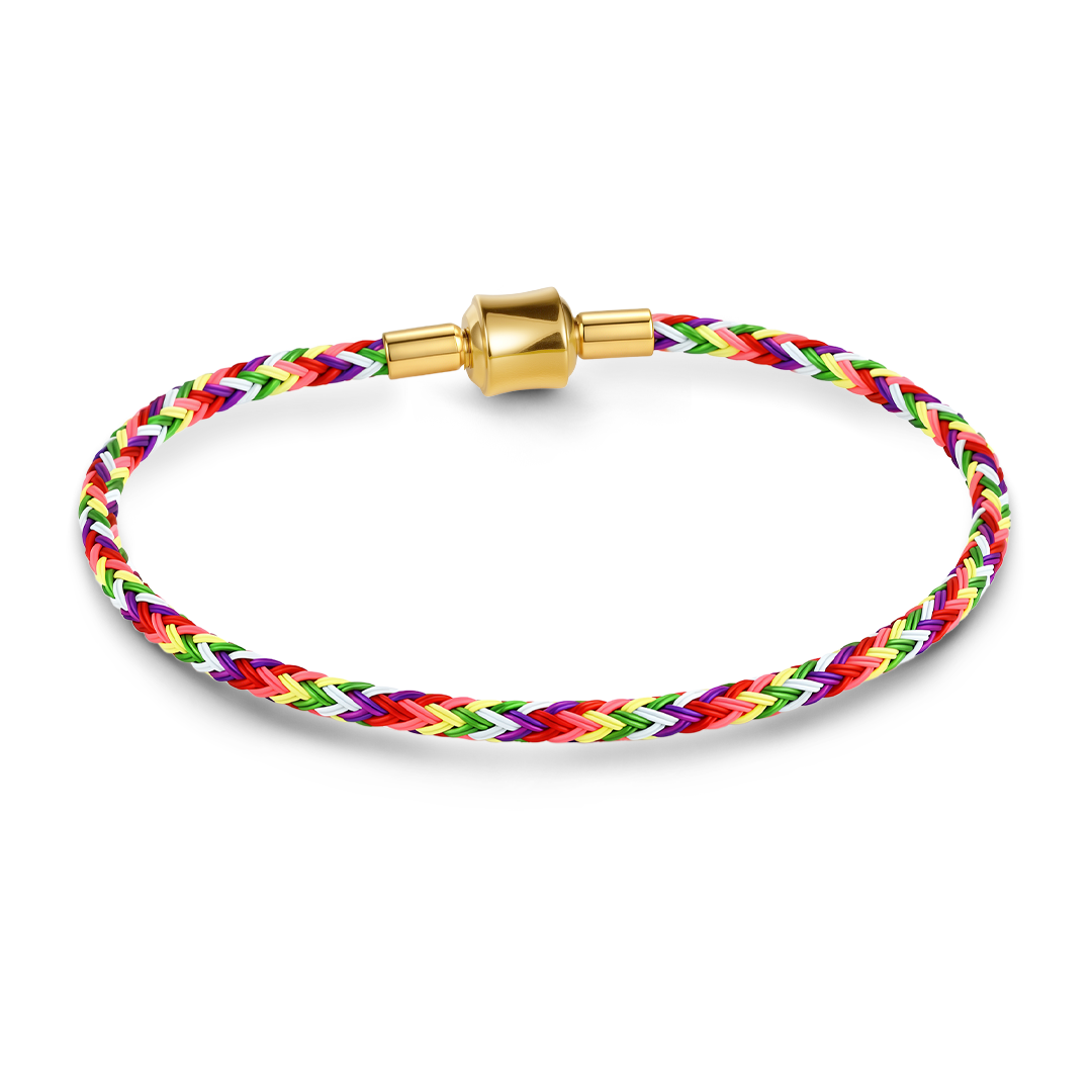 Gnoce Multicolor Round Snap‑Lock Basic Bracelet_4