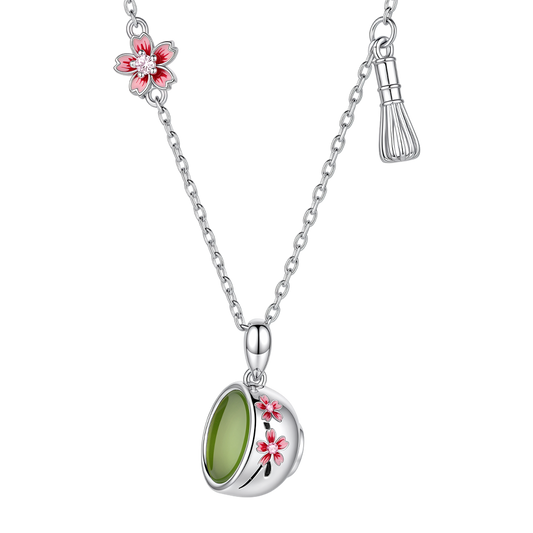 Gnoce Matcha Cup Necklace Platinum-plated Silver_1