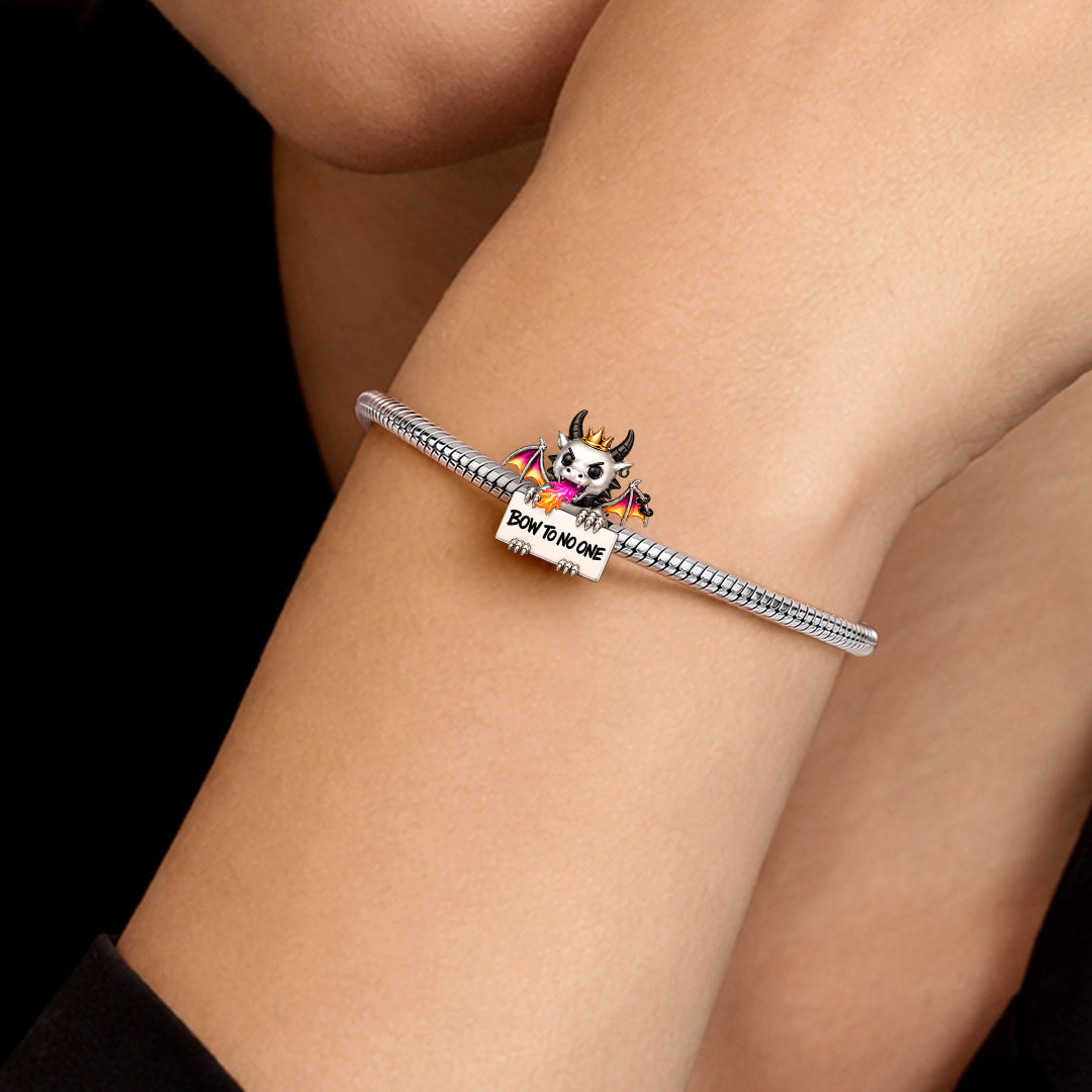 Gnoce Punk Glow‑in‑the‑dark Fearless Dragon Rebel Bead Platinum‑plated Silver Blend_4