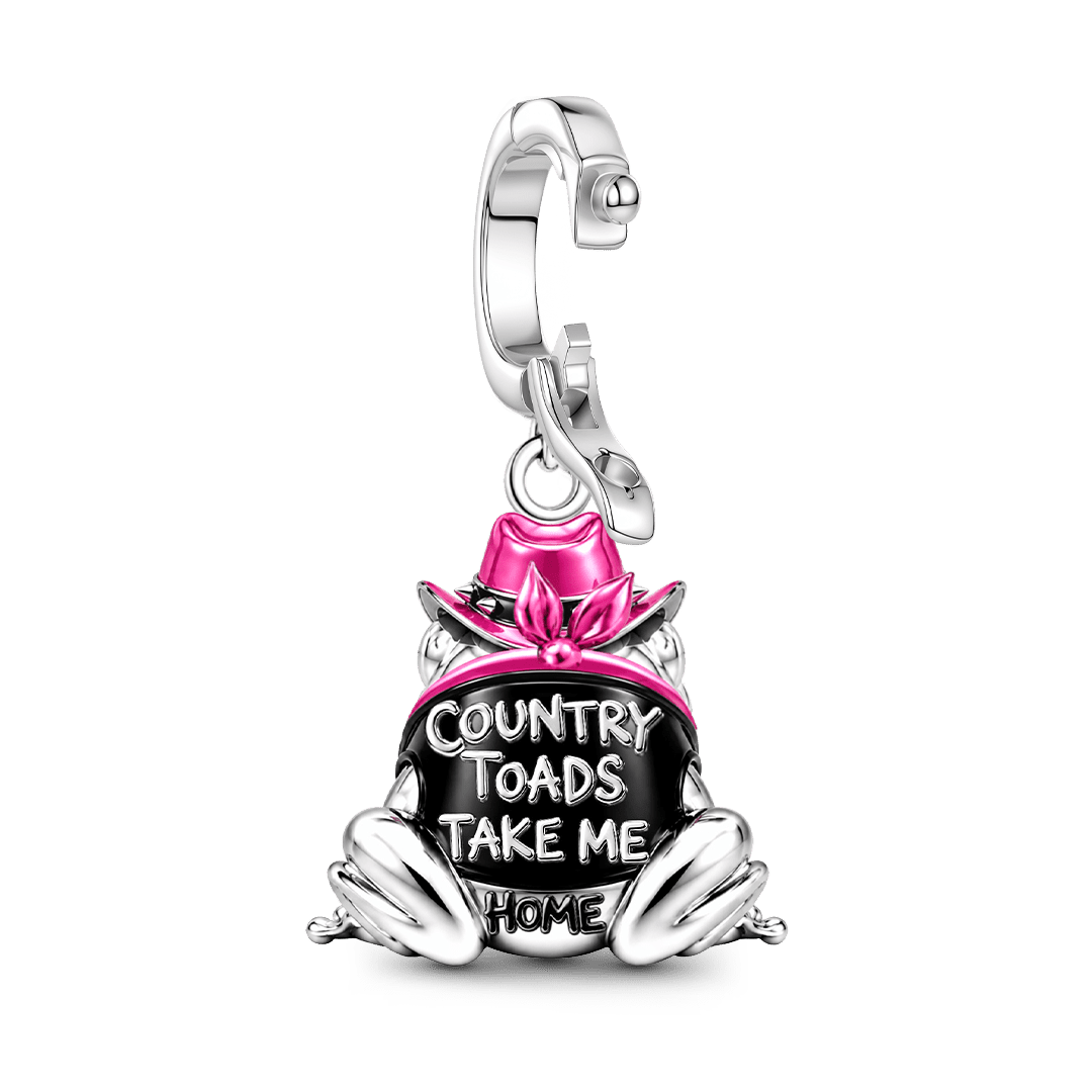 Gnoce Glow-in-the-dark Punk Toad Clasp Dangle Charm Platinum-plated Silver Blend_3